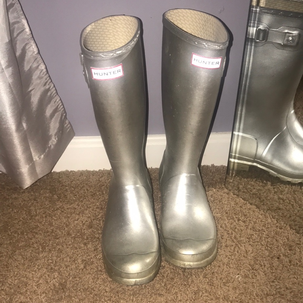 Silver hunter boots